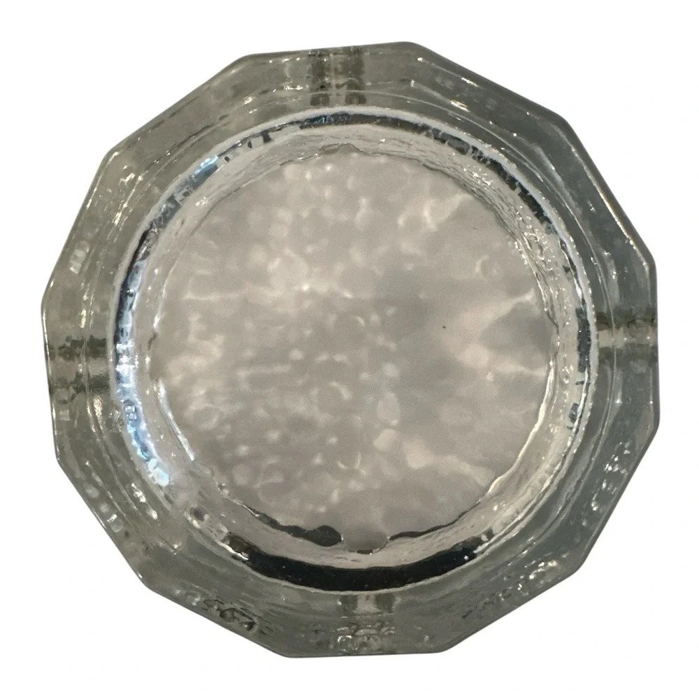 Vintage Clear Mid Century Iceberg Textured Glass Ashtray 4 Slots No Chips
